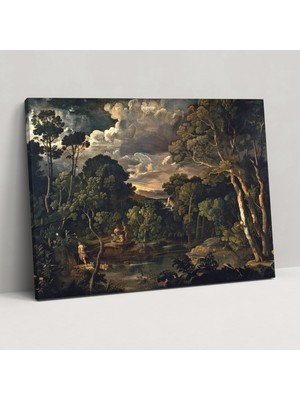 Popcas Caravaggio Tarzı Duvar Dekorasyonu - Manzara Dramatik Gökyüzleri Kanvas Tablo