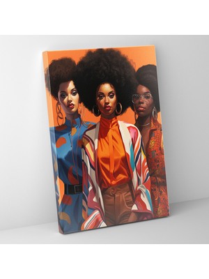 Popcas Afro Mirası Duvar Sanatı - Duvar Dekorasyonu Kanvas Duvar Sanatı