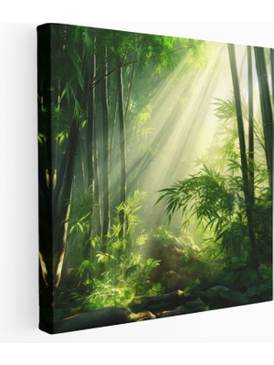 Popcas Asya Bambu Ormanı Kanvas Tablo - Asya Ev Dekorasyonu Bambu Ormanı