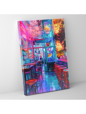 Popcas Andy Warhol Duvar Sanatı - Neon Işıklı Kanvas Tablo - Andy Warhol Kanvas Duvar Sanatı