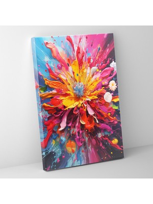 Popcas Pop Art Kanayan Çiçekler Duvar Sanatı - Duvar Dekorasyonu Ev Dekorasyonu Kanvas Tablo