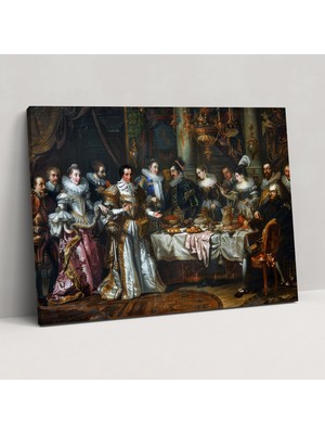 Popcas Barok Tarzı Tablo Sanatı Duvar Dekoru - Barok Duvar Dekorasyonu Kanvas Ev Dekorasyonu