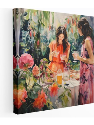 Popcas Bohem Tarz Bahçe Partisi Kanvas Tablo - Bohem Tarz Bahçe Partisi Kanvas Tablo
