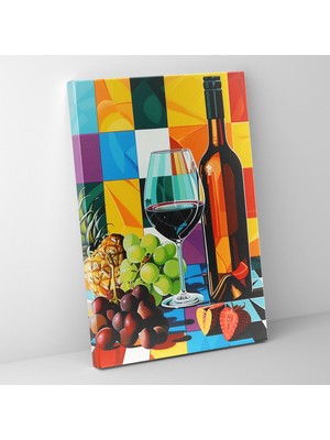 Popcas Dinamik Pop Art Natürmort Duvar Dekorasyonu - Klasizm ve Popart Kanvas Duvar Sanatı Ev Dekorasyonu