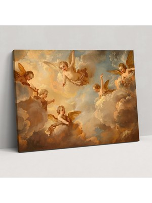 Popcas Barok Tarzı Resim Duvar Dekorasyonu - Barok Kanvas Tablo Duvar Dekorasyonu