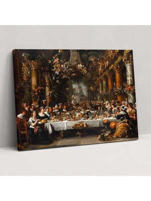 Popcas Barok Tarzı Resim Duvar Dekorasyonu - Barok Kanvas Tablo Duvar Sanatı