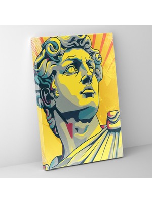 Popcas Klasik Pop Sanat Kanvas Tablo - Klasik ve Popart Klasik Pop Sanat Duvar Sanatı Kanvas