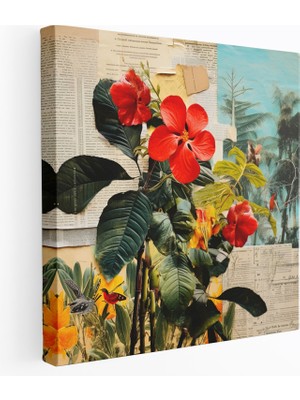 Popcas Sahil Tuval Tablo - Tropikal Koleksiyon Duvar Sanatı - Sahil Ev Dekorasyonu Tuval Duvar Sanatı Kanvas Tablo