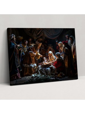 Popcas Barok Tarzı Resim Duvar Sanatı - Barok Barok Tarzı Resim Duvar Sanatı Kanvas