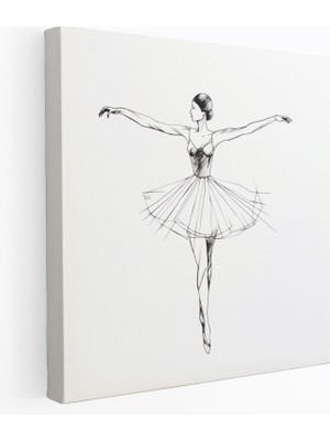 Popcas Minimalist Baleci Kanvas Tablo - Baleci Kanvas Duvar Sanatı Zarif Poz