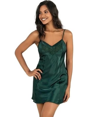 Arias Closet Yeşil Kısa Saten Gecelik 8231
