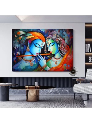 Radha Krishna Kanvas Tablosu; Geleneksel Hint Sanatı