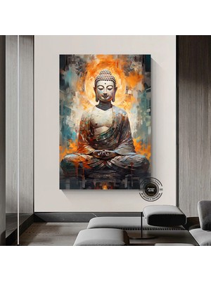 Buddha Kanvas Tablosu; Yoga ve Meditasyon Duvar Sanatı