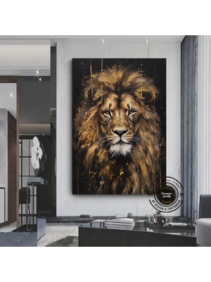 Aslan Kral Duvar Sanatı; Siyah-Altın Soyut