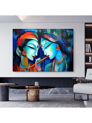 Radha Krishna Kanvas Tablosu; Geleneksel Hint Sanatı