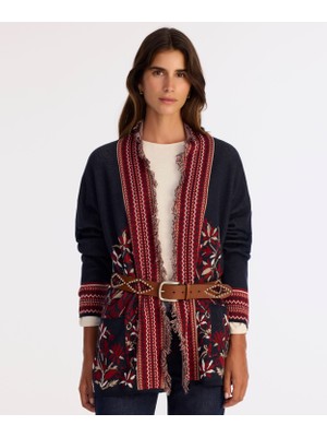 Cropped Şal Yaka Kısa Kol Hırka