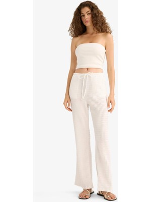 DeFacto Wide Leg Cepli Normal Bel Standart Boy Bürümcük Pantolon F7659AX25AU