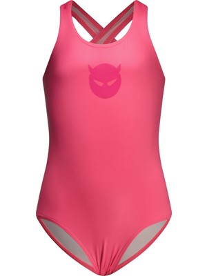 Super Rebel Pembe Kız Çocuk Mayo R501-5004-PISA Bathingsuit With Sup