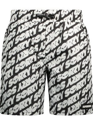 Super Rebel Beyaz Erkek Çocuk Mayo R501-6601-BAY All Over Print On Coo