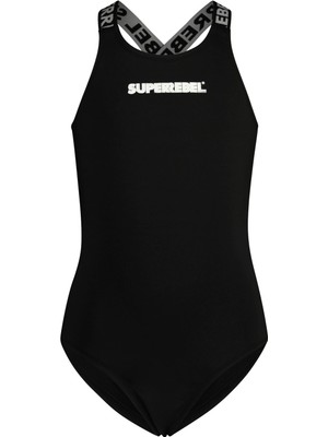 Super Rebel Siyah Kız Çocuk Mayo R501-5001- Basic Cool Bathing