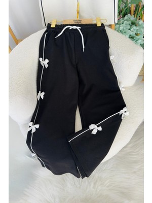 Miniğimin Cicileri Fiyonk Detaylı Ispanyol Kız çocuk tayt - Siyah