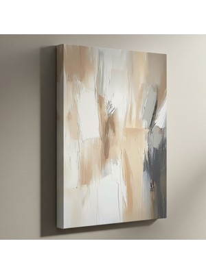 Mervolia Soyut Minimalist Toprak Tonları Tablosu