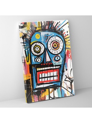 Popcas Basquiat Soyut Sanat Kanvas Tablo - Canlı Renkler Duvar Sanatı