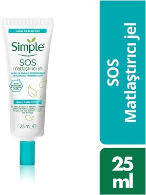 Simple Jel Arındırıcı Yüz Temizleyici 25 ml Niacinamide İçerikli Yağlı Ciltler için Matlaştırıcı