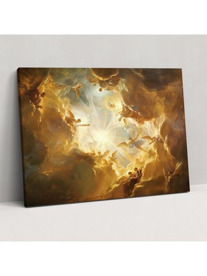 Popcas Barok Tarzı Resim Duvar Sanatı - Barok Kanvas Dramatik Aydınlatma Ruhani Güzellik