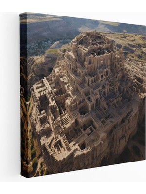 Popcas Anadolu Kanvas Tablo - Antik Mimarlık Harikalarının Havadan Görünümü - Anadolu Kanvas Duvar Sanatı Mimarlık Harikaları