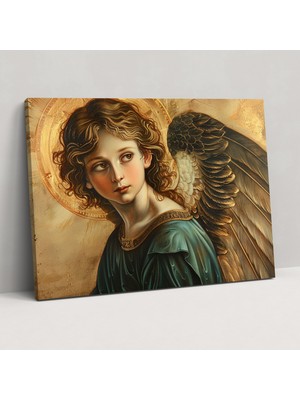 Popcas Barok Tarzı Melek Resim Kanvas Tablo - Barok Kanvas Duvar Dekorasyonu