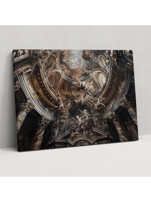 Popcas Barok Tarzı Resim Duvar Sanatı - Kanvas Barok Tarzı Resim Duvar Sanatı