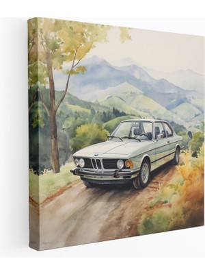 Popcas Bmw Hayalperest Suluboya Kanvas Tablo - Manzara Doğa Ev Dekorasyonu