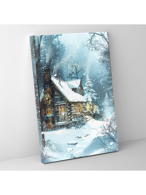 Popcas Ashvin Harrison Kış Kabin Duvar Sanatı - Kanvas Tablo Kış Manzarası