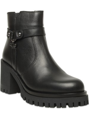 Mammamia D25KB-8485 Günlük Topuklu Siyah Kadın Bot