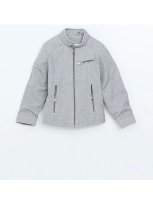 Lcw Vision Gri Dik Yaka Erkek Çocuk Mont