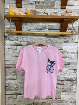 Ays Bebe Kuromi Cheeky Baskılı Fırçalı Kumaş Kız Çocuk Tişört