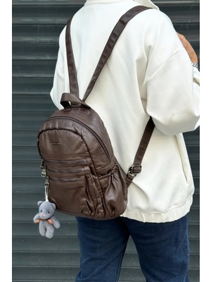 Just Polo Kadın Büyük Boy Yıkamalı Ithal Deri Lüks Sırt Çantası