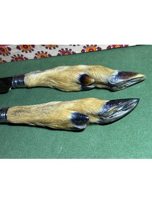 1960 Lar Fransız Karaca Ayaklarından Saplı Servis Seti Orijinal Kutusunda