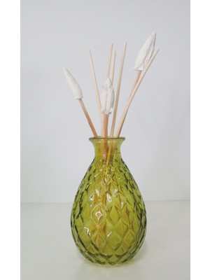 Missi 250 ml Yeşil Ananas Kabartmalı Amber Çiçeği Oda Kokusu