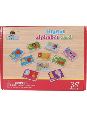 Hamaha Ahşap Ingilizce Alfabe Kartları – 26 Parça Flash Cards (A-Z), Okul Öncesi 3+ Yaş