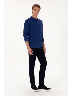 U.S. Polo Assn. Erkek Lacivert Slim Fit Kanvas / Chino Pantolon 50311606-VR033