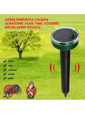 Solar Güneş Enerjili Akrep,köstebek,yılan Fare Kovucu 750-1000 M2 Etkili Yuvarlak