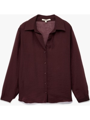 Bol Kalıp Uzun Kollu Klasik Yaka Gömlek