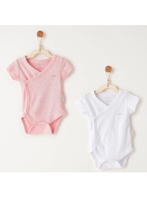 Andy Wawa Zıbın Body 2li Jacquard Basic Koyu Pembe - Beyaz
