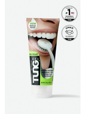 TUNG Doğal Bitkisel Dil Temizleyici Jel - Ağız Kokusunu Giderir, Ferah Nefes İçin Etkili, 85 g, Nane Aromalı