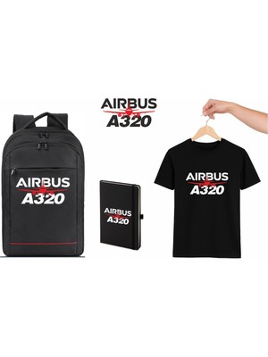 Airbus A320 Tshirt Çanta Defter Kombini