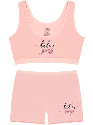 Öts Kız Çocuk Bustiyer Şort Likralı Somon Ladies (%96 Pamuk - %4 Elastan)