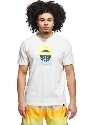 Adidas DAWN2DUSK Tee 3 Erkek Basketbol Tişörtü JX1747 Beyaz