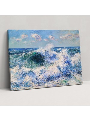Popcas Deniz Manzaralı Claude Monet Tarzı Duvar Sanatı - Kanvas Tablo Claude Monet Duvar Sanatı